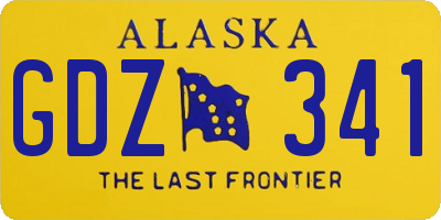AK license plate GDZ341