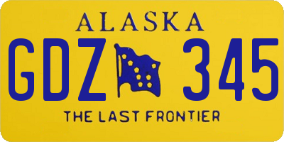 AK license plate GDZ345