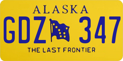 AK license plate GDZ347