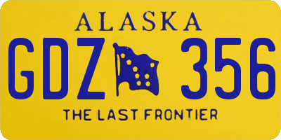 AK license plate GDZ356