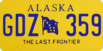 AK license plate GDZ359