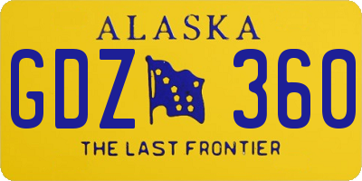 AK license plate GDZ360