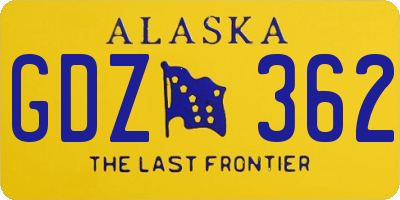 AK license plate GDZ362