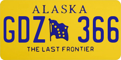 AK license plate GDZ366