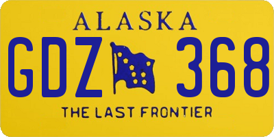 AK license plate GDZ368