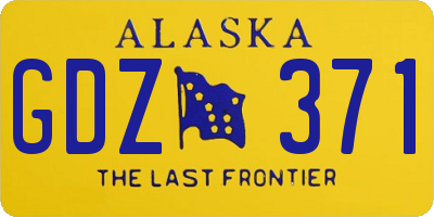 AK license plate GDZ371