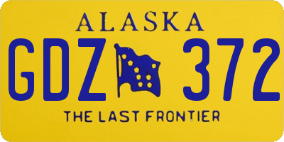 AK license plate GDZ372