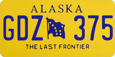 AK license plate GDZ375
