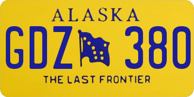 AK license plate GDZ380