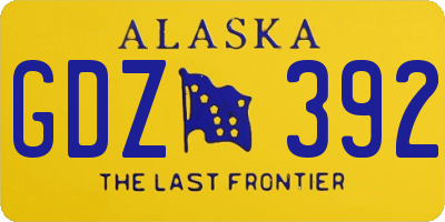 AK license plate GDZ392