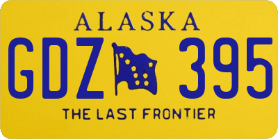 AK license plate GDZ395