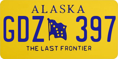 AK license plate GDZ397