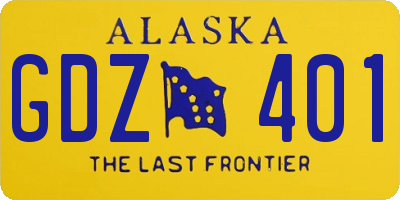 AK license plate GDZ401
