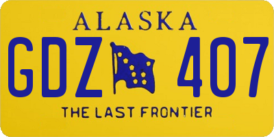 AK license plate GDZ407