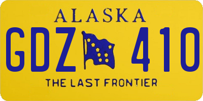 AK license plate GDZ410