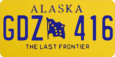 AK license plate GDZ416