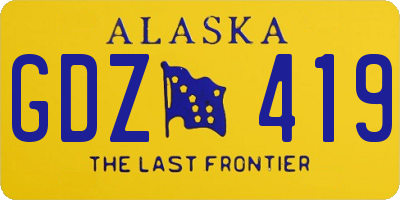 AK license plate GDZ419