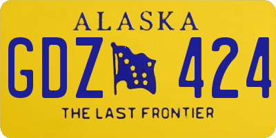 AK license plate GDZ424