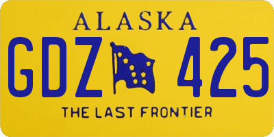 AK license plate GDZ425