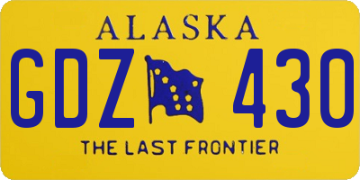 AK license plate GDZ430