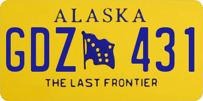 AK license plate GDZ431