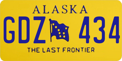 AK license plate GDZ434