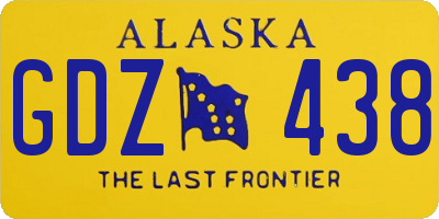 AK license plate GDZ438