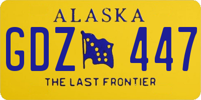 AK license plate GDZ447