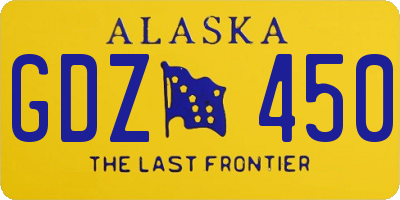 AK license plate GDZ450