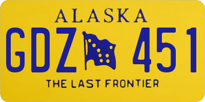 AK license plate GDZ451