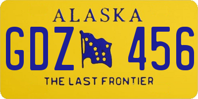 AK license plate GDZ456