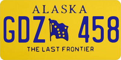 AK license plate GDZ458