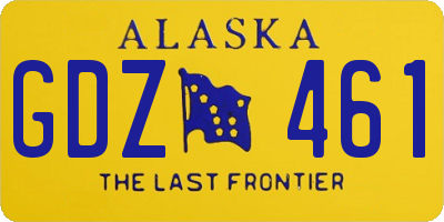 AK license plate GDZ461
