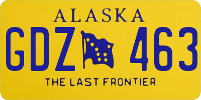 AK license plate GDZ463