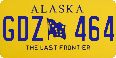 AK license plate GDZ464