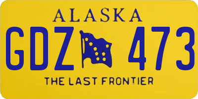 AK license plate GDZ473