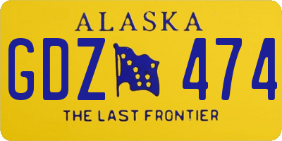 AK license plate GDZ474