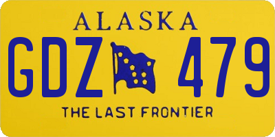 AK license plate GDZ479