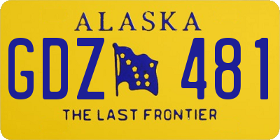 AK license plate GDZ481