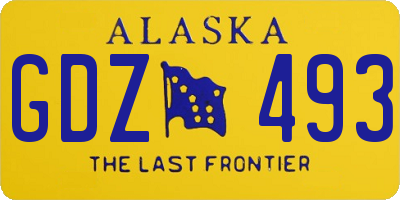 AK license plate GDZ493