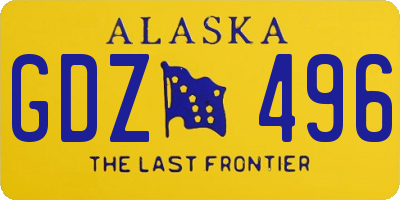 AK license plate GDZ496