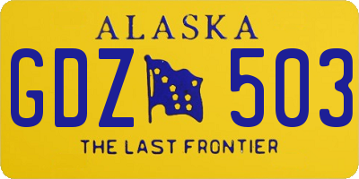 AK license plate GDZ503