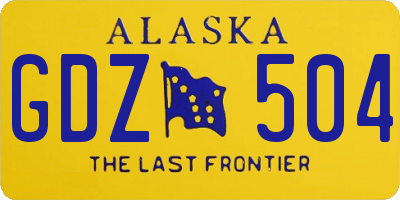 AK license plate GDZ504