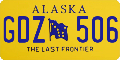 AK license plate GDZ506