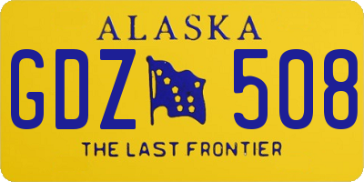 AK license plate GDZ508