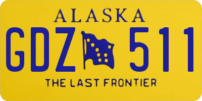 AK license plate GDZ511