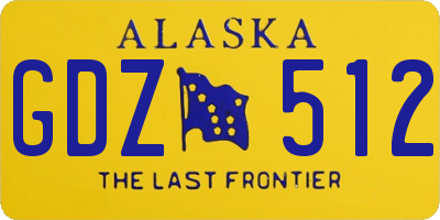 AK license plate GDZ512