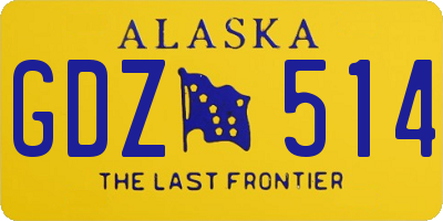 AK license plate GDZ514