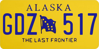 AK license plate GDZ517