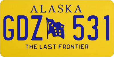 AK license plate GDZ531